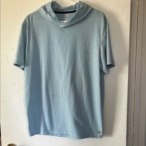 Men's Hooded Blue Shirt